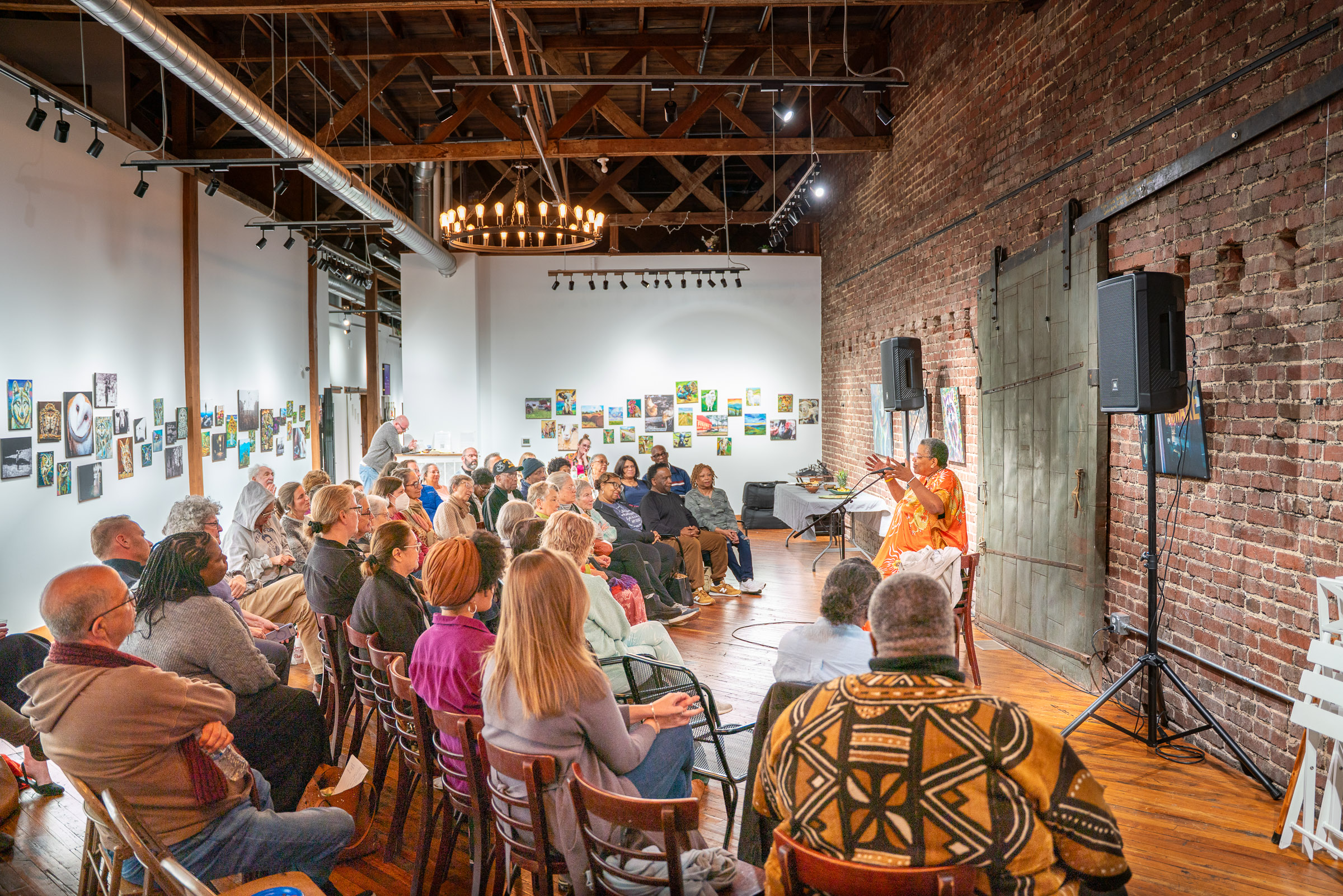 Sheila Arnold performing the Langston High School story